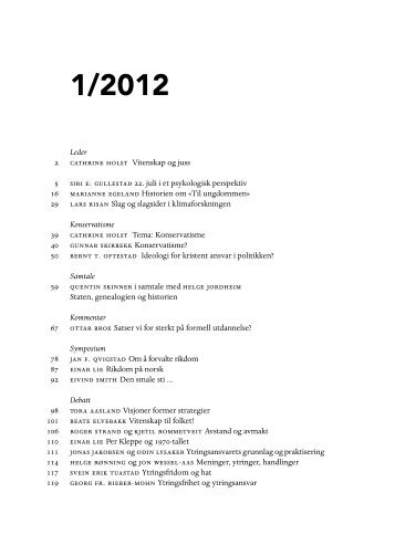 Leder 2 cathrine holst Vitenskap og juss 5 siri e. gullestad ... - Idunn.no