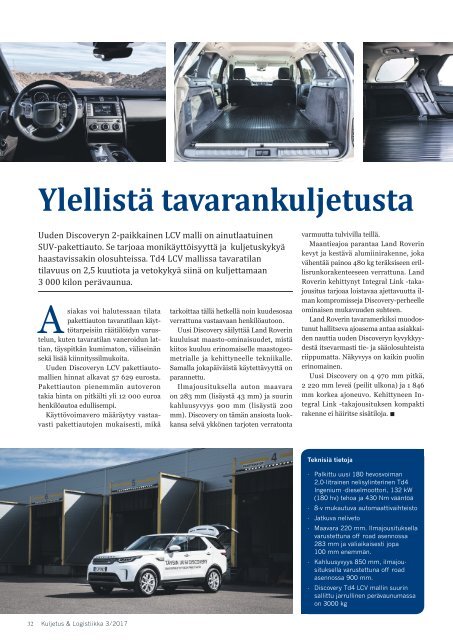 Kuljetus & Logistiikka 3 / 2017