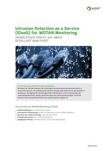 Intrusion Detection as a Service (IdaaS) für WOTAN Monitoring