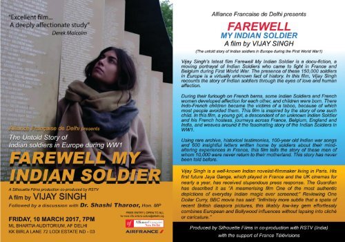 Invite : Farewell My Indian Soldier