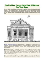 You Need Low Country Home Plans If Making a Non Town House