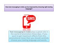 How text messaging in India can be improved by choosing right texting language