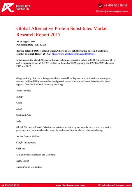 10846355-Global-Alternative-Protein-Substitutes-Market-Research-Report-2017