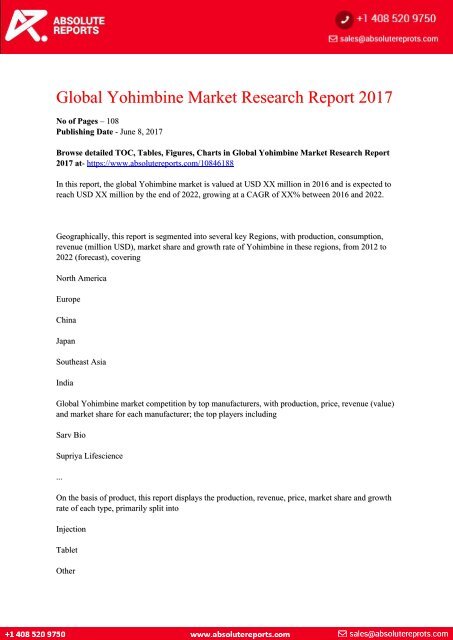 10846188-Global-Yohimbine-Market-Research-Report-2017
