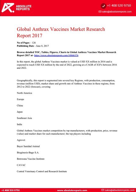 10846376-Global-Anthrax-Vaccines-Market-Research-Report-2017