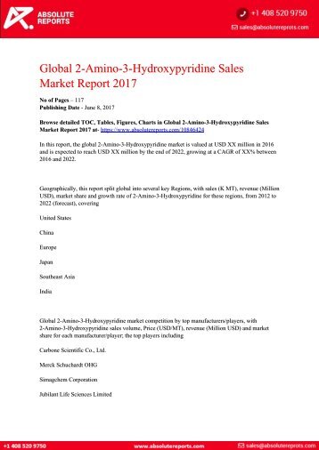 10846424-Global-2-Amino-3-Hydroxypyridine-Sales-Market-Report-2017