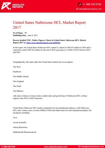 10846941-United-States-Naltrexone-HCL-Market-Report-2017