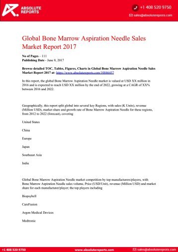 10846457-Global-Bone-Marrow-Aspiration-Needle-Sales-Market-Report-2017