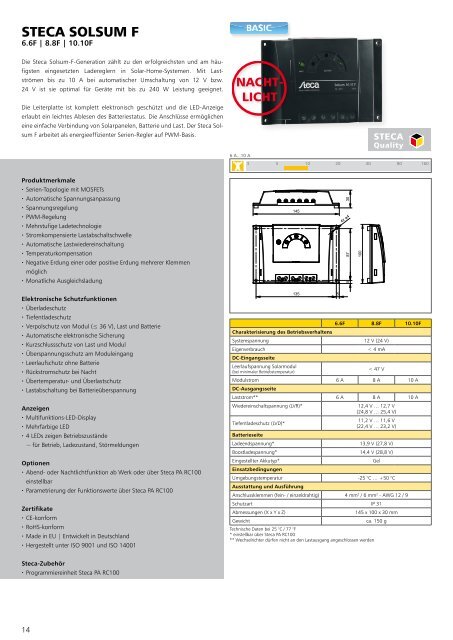 Steca Elektronik Katalog PV Off Grid (24|2017)