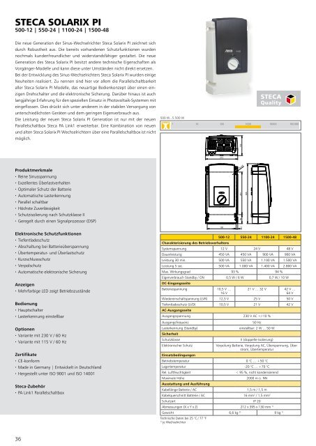 Steca Elektronik Katalog PV Off Grid (24|2017)