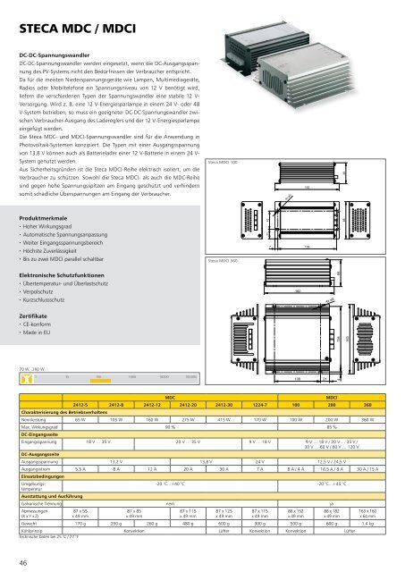 Steca Elektronik Katalog PV Off Grid (24|2017)