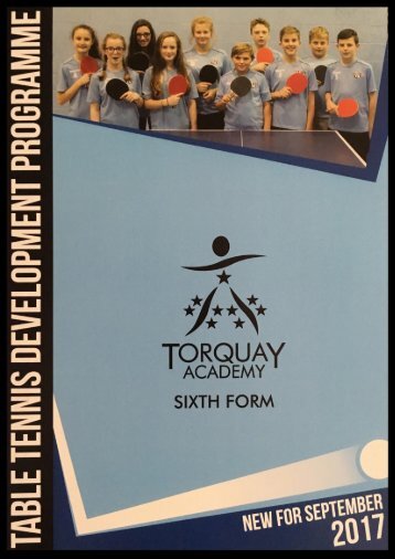 Sixth Form Table Tennis Development Programme at Torquay Academy