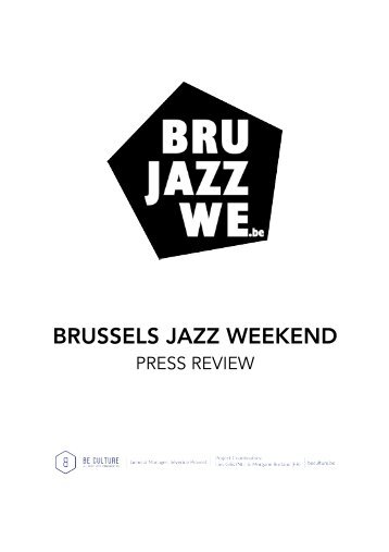 PRESS REVIEW - BXL Jazz Weekend 