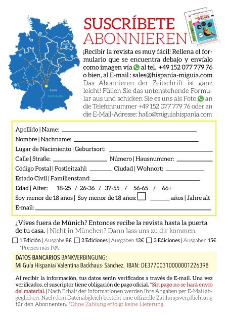 Sommer Ausgabe / Edición de verano 2017