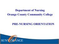 Pre-Admissions Orientation for the Nursing Program - Fall 2017