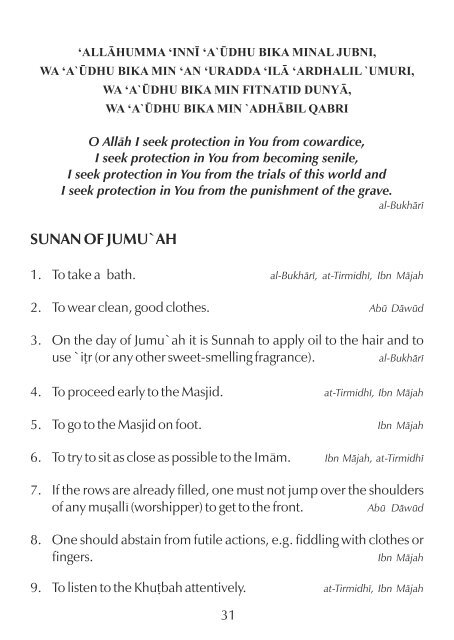 20 Beautiful Sunan of the Prophet