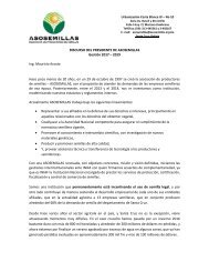 Discruso de Mauricio Acosta, Presidente de Asosemillas