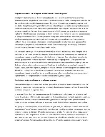 Las imágenes en la enseñanza de la Geografía