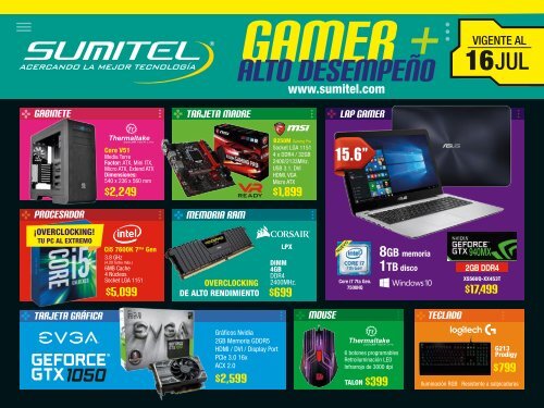 Catálogo Tecnología Gamer SUMITEL Vig16jul17
