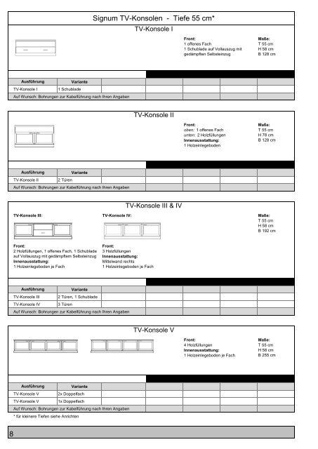 Kattwinkel Modellübersicht Signum Wohnmöbel [Wolfram-Braun.de]