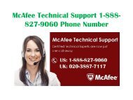 McAfee Technical Support 1-888-827-9060 Phone Number