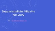 Steps to Install Mini Militia Pro Apk On PC