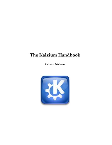 The Kalzium Handbook - KDE Documentation