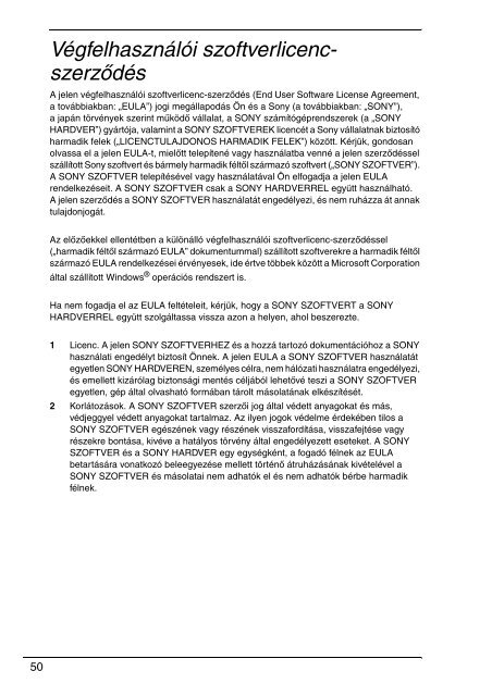Sony VGN-NW11S - VGN-NW11S Documents de garantie Hongrois