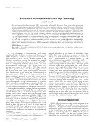 Evolution of Glyphosate-Resistant Crop Technology - Allen Press, Inc.