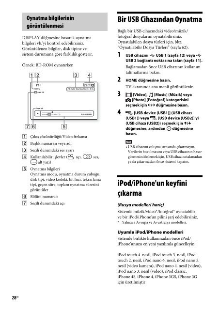 Sony BDV-N990W - BDV-N990W Mode d'emploi Turc