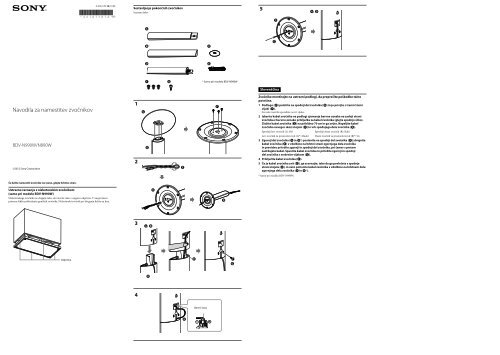 Sony BDV-N990W - BDV-N990W Guide d'installation des enceintes Slov&eacute;nien