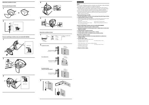 Sony BDV-N990W - BDV-N990W Guide d'installation des enceintes Slov&eacute;nien
