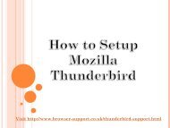 How to Set up Mozilla Thunderbird (Toll Free 1800-358-0071)