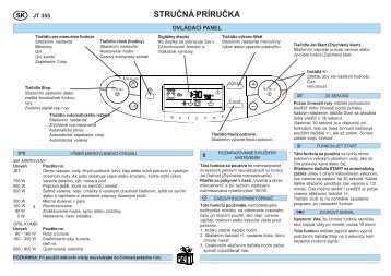 KitchenAid JT 355 BL - JT 355 BL SK (858735515490) Scheda programmi