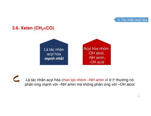 Những vấn đề liên quan đến quá trình acyl hóa &amp; este hóa