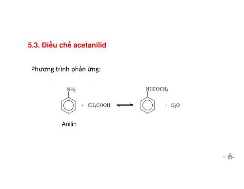 Những vấn đề liên quan đến quá trình acyl hóa &amp; este hóa