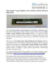 Spin-transfer Torque Random Access Memory Market - Global Industry Analysis, Size, Share, Growth and Forecast Report To 2022