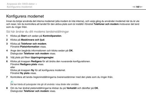 Sony VGN-Z41ZRD - VGN-Z41ZRD Mode d'emploi Su&eacute;dois