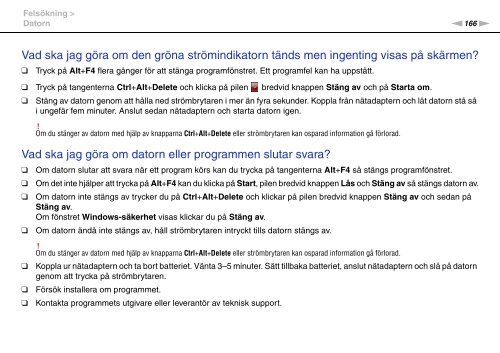 Sony VGN-Z41ZRD - VGN-Z41ZRD Mode d'emploi Su&eacute;dois