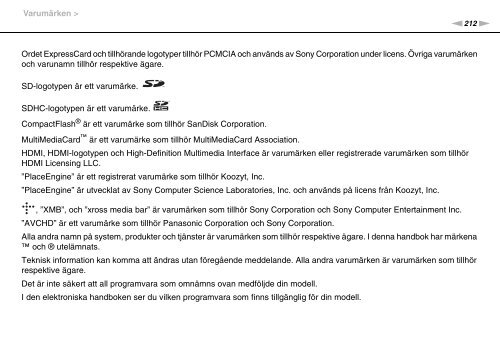 Sony VGN-Z41ZRD - VGN-Z41ZRD Mode d'emploi Su&eacute;dois