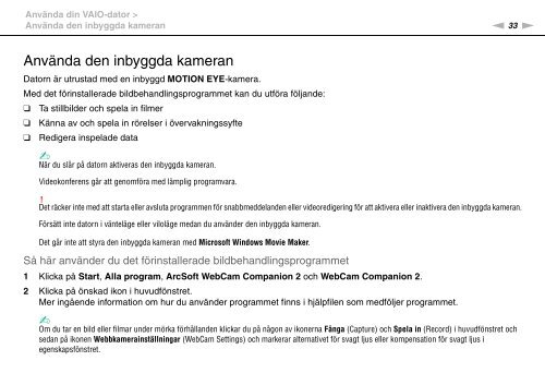 Sony VGN-Z41ZRD - VGN-Z41ZRD Mode d'emploi Su&eacute;dois