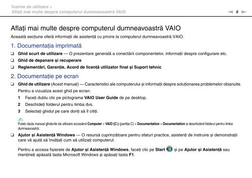 Sony VGN-Z41ZRD - VGN-Z41ZRD Mode d'emploi Roumain