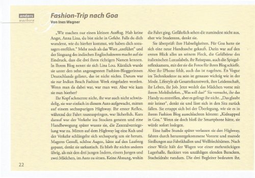 Fashiontrip nach Goa