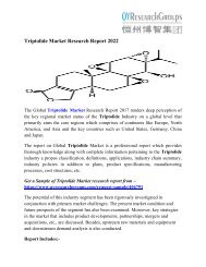 Triptolide Market - Industry Analysis- Size, Share, Trends, Demand, Overview, Forecast 2022