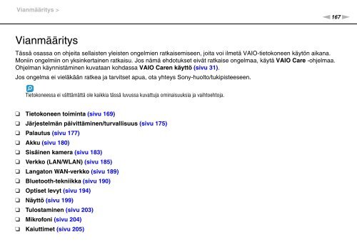 Sony VPCZ12I7E - VPCZ12I7E Mode d'emploi Finlandais