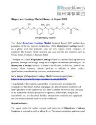 Biopolymer Coatings Market - Industry Analysis- Size, Share, Trends, Demand, Overview, Forecast 2022