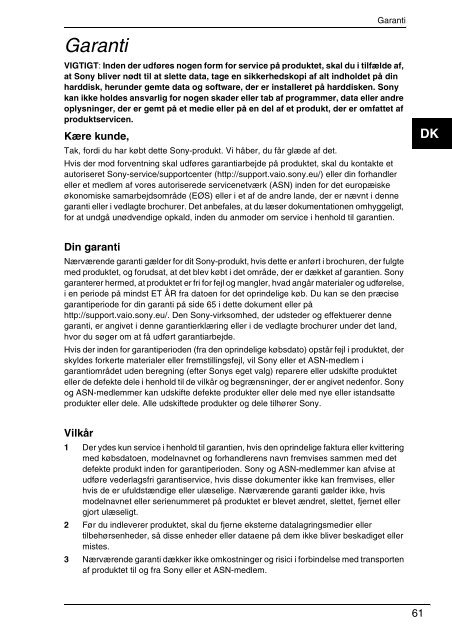 Sony VPCEB4L1E - VPCEB4L1E Documents de garantie Su&eacute;dois