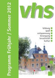 Programm Frühjahr / Sommer 2012 - Gerstetten VHS - Gemeinde ...
