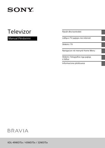 Sony KDL-43WD758 - KDL-43WD758 Mode d'emploi Albanais