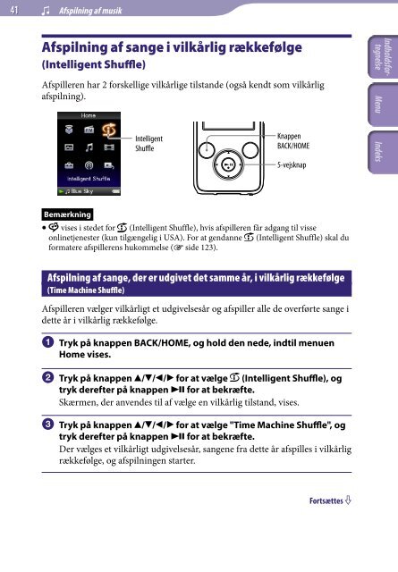 Sony NWZ-S739F - NWZ-S739F Istruzioni per l'uso Danese